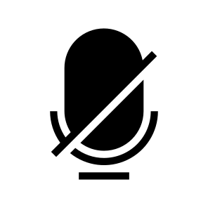 Audio, Mic, Microphone, Record, Off, Voice, Disable icon