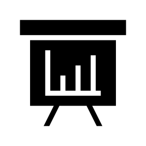 Board, Chart, Graph, Interface, Presentation, Projector, Screen icon