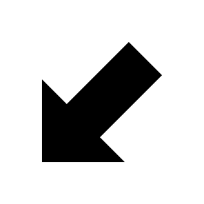 Direction, Diagonal, Interface, Left, Bottom, Chevron, Arrow icon