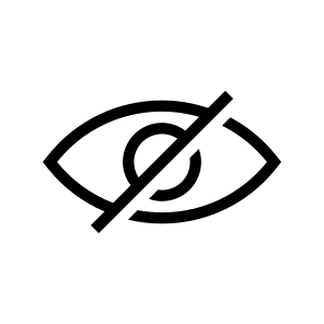 Disable, Eye, Hide, No, Interface, Hidden, Vision icon
