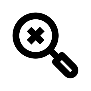 Interface, Magnifier, Search, Seo, Find, User, Cancel icon