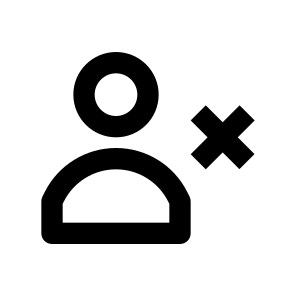 User, Interface, People, Block, Cancel, Contact, Delete icon