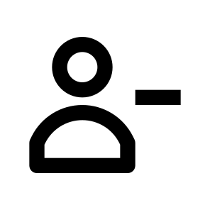 User, Interface, People, Minus, Cancel, Contact, Delete icon