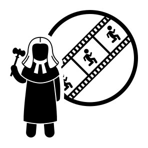 Icons Entertainment Film Filming Judge Justice Law Movie Stick Figure Pictogram icon