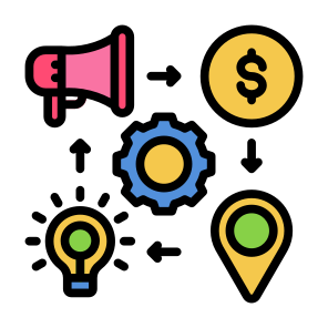 Marketing Mix, Location, Marketing, Price, Advertising icon