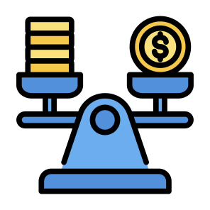 Balance, Scale, Money, Expense, Spending icon