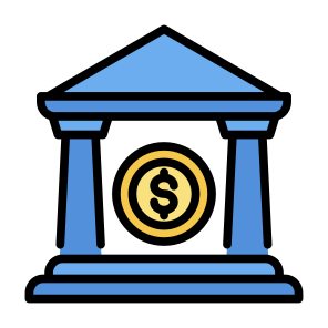 Bank, Building, Finance, Savings, Money icon