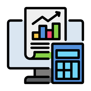 Financial Report, Report, Calculator, Analytics, Statistics  icon