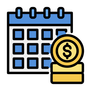 Pay Day, Money, Calendar, Calculator, Date icon