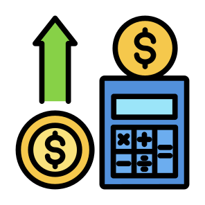 Profit, Money, Calculator, Increase, Revenue icon