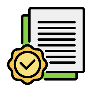 Verification, Document, Approval, Approved, Assessment icon