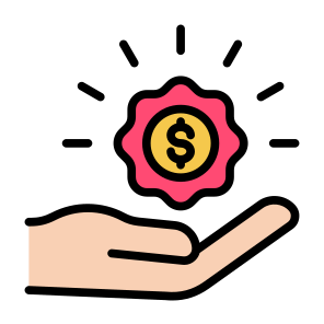 Benefit, Money, Reward, Appreciation, Badge icon