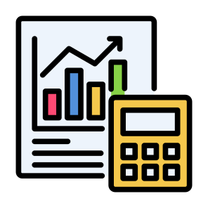Calculation, Financial Statement, Statistics, Report, Investment  icon