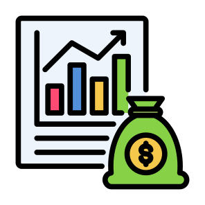 Monetary, Report, Investment, Income, Growth icon