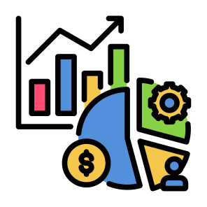 Segmentation, Analytics, Process, Research, Market icon