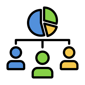 Shareholder, Networking, Users, Pie Chart, Market Share icon