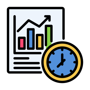 Stock Market, Stock, Timing, Schedule, Data Analytics   icon