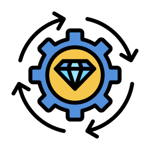 Value, Benefit, Valuable, Optimization, Diamond icon