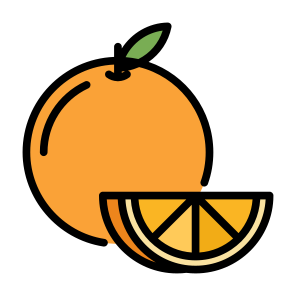 Orange, Fruit, Vegetarian, Healthy Food, Food And Restaurant icon