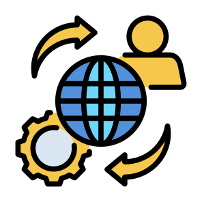 Outsourcing, Process, Global, Employee, Worker, Management icon