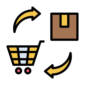Purchases, Procurement, Goods, Product, Parcel, Shopping Cart icon