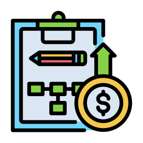 Strategic Planning, Budgeting, Financial, Strategy, Planning, Flowchart icon