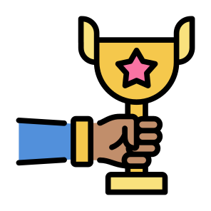 Award, Hand, Trophy, Champion, Sports And Competition  icon