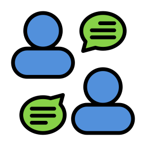 Comunications, People, Speech Bubble, Discussion, Consulting  icon