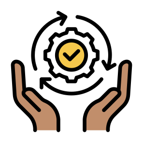 Work Process, Setting, Automatic, In Progress, Consolidation  icon