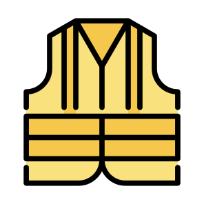 High Visibility Vest, Security, Protection, Lifesaver, Life Vest icon