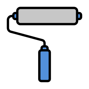 Paint Roller, Construction, Paint Roller, Home Repair, Work Tool icon