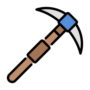 Pickaxe, Equipment, Pick Hammer, Mining, Construction And Tools icon