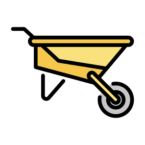 Wheelbarrow, Tool, Farm, Barrow, Farming And Gardening icon