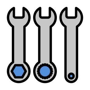 Wrenches, Mechanic, Repair, Maintenance, Technical Support icon