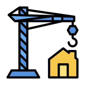 Build, House, Crane, Renovation,  Construction Site icon