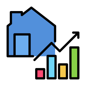 House Market, House, Increase, Property, Statistics icon