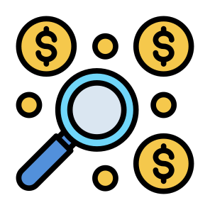 Discover, Find, Money, Vision, Explore, Chance icon