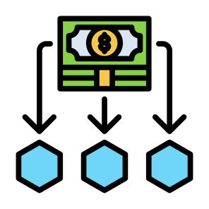 Expenses, Money, Structure, Planning, Cost, Allocation icon