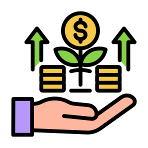 Income, Money, Financial, Investment, Growth, Increase icon