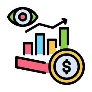 Investment, Money, Sales, Prediction, Vision, Growth icon