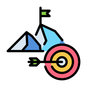 Mission, Planning, Success, Goal, Target, Mountain icon