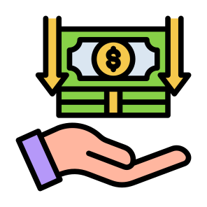 Revenue, Money, Decrease, Income, Earning, Finance  icon