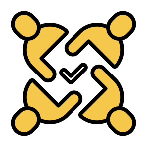 Teamwork, Employee, Group, Team, Trusted, Verified icon