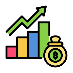 Profit, Money, Graphic, Statistics, Increase icon