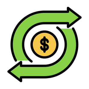 Return On Investment, Money, Dollar Sign, Cycle, Arrows icon