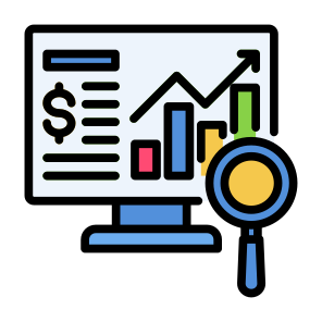 Analysis, Data Visualization, Search Data, Analysis, Research  icon