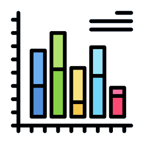 Bar Chart, Graph, Statistics, Metric, Analytics  icon