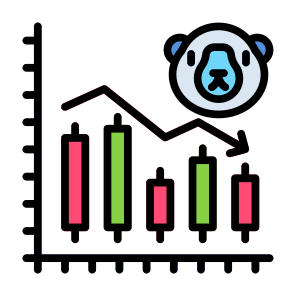 Bear Market, Stock Market, Stock Chart, Down, Investment icon
