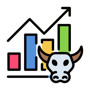 Bull Market, Stock, Market, Bullish, Stock Chart  icon