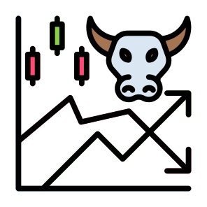 Bull Market, Stock Market, Bullish, Trade, Stock Chart icon